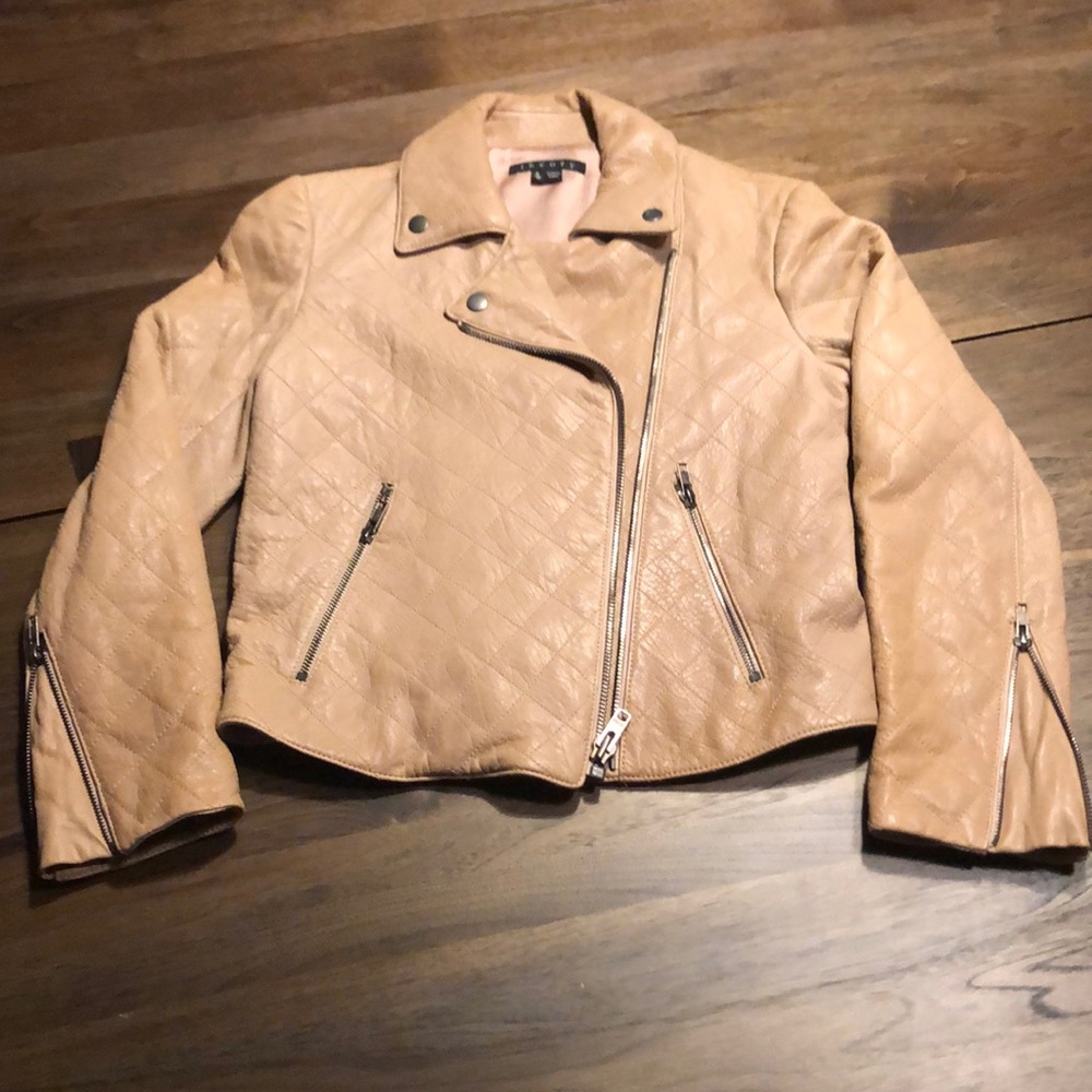 Theory Madigan Juno quilted leather jacket